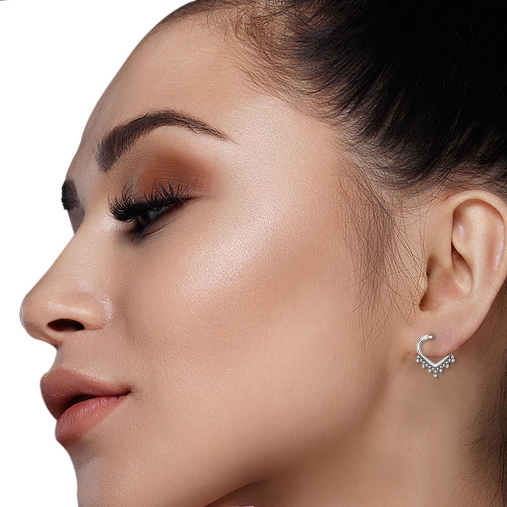 Diva White Gold Hoop Earrings Online Jewellery Shopping India Dishis Designer Jewellery